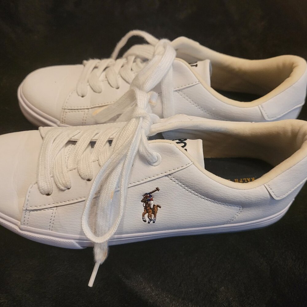 Polo Ralph Lauren White Leather Shoes